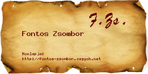 Fontos Zsombor névjegykártya